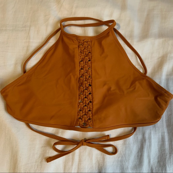 Aerie Orange Halter Bikini Top - Picture 1 of 4